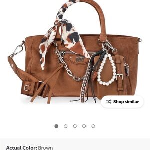 Women's Slouchy Top Handle Satchel, Cognac